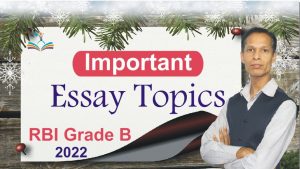 RBI Grade B Important Essay Topics
