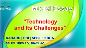 Model essay for SBI PO NABARD IBPS PO SEBI